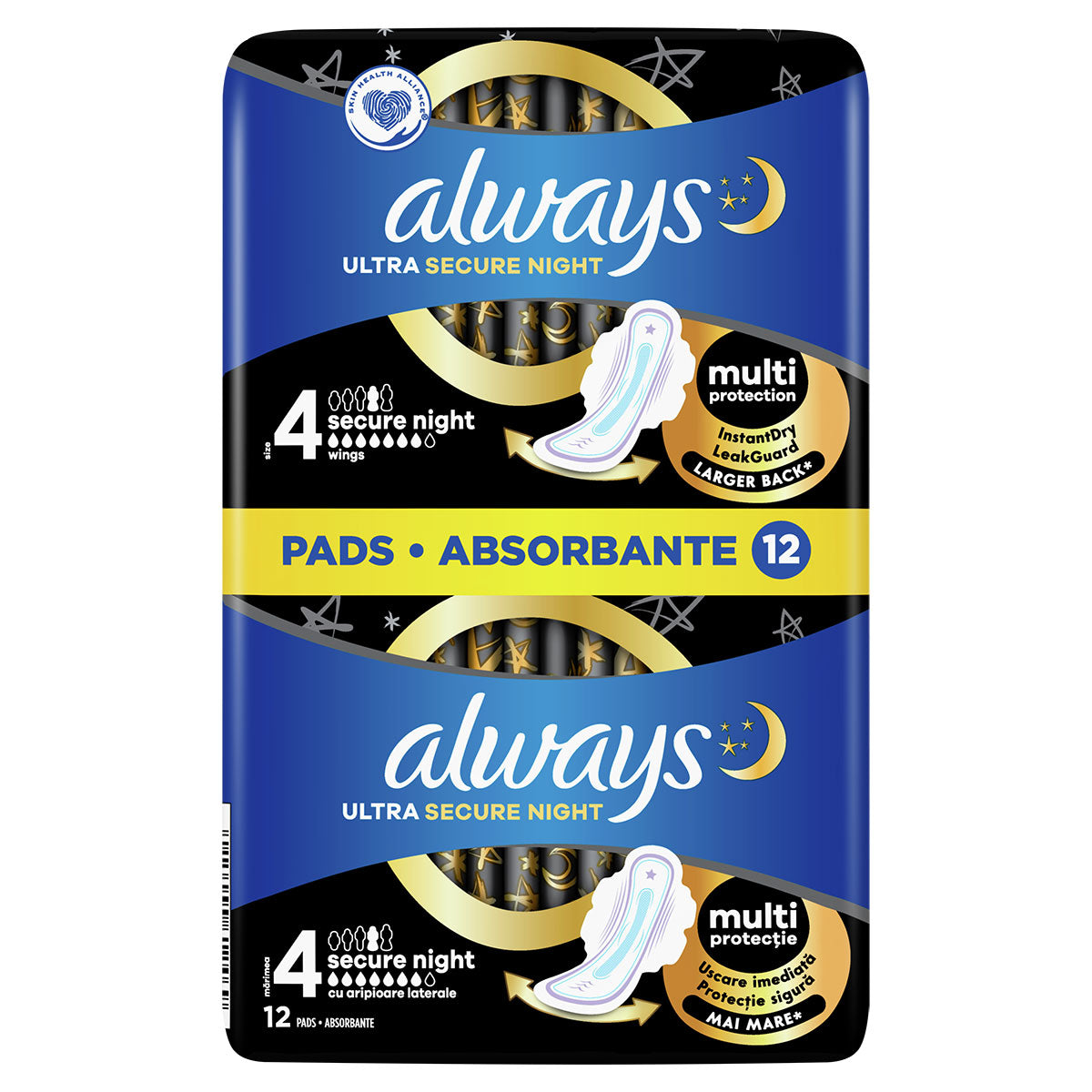 ALWAYS Duo Ultra Night, absorbante igienice, marime 4, 12 buc [ps:c8876008-9ebe-4c60-acb1-a0043a090e6f]