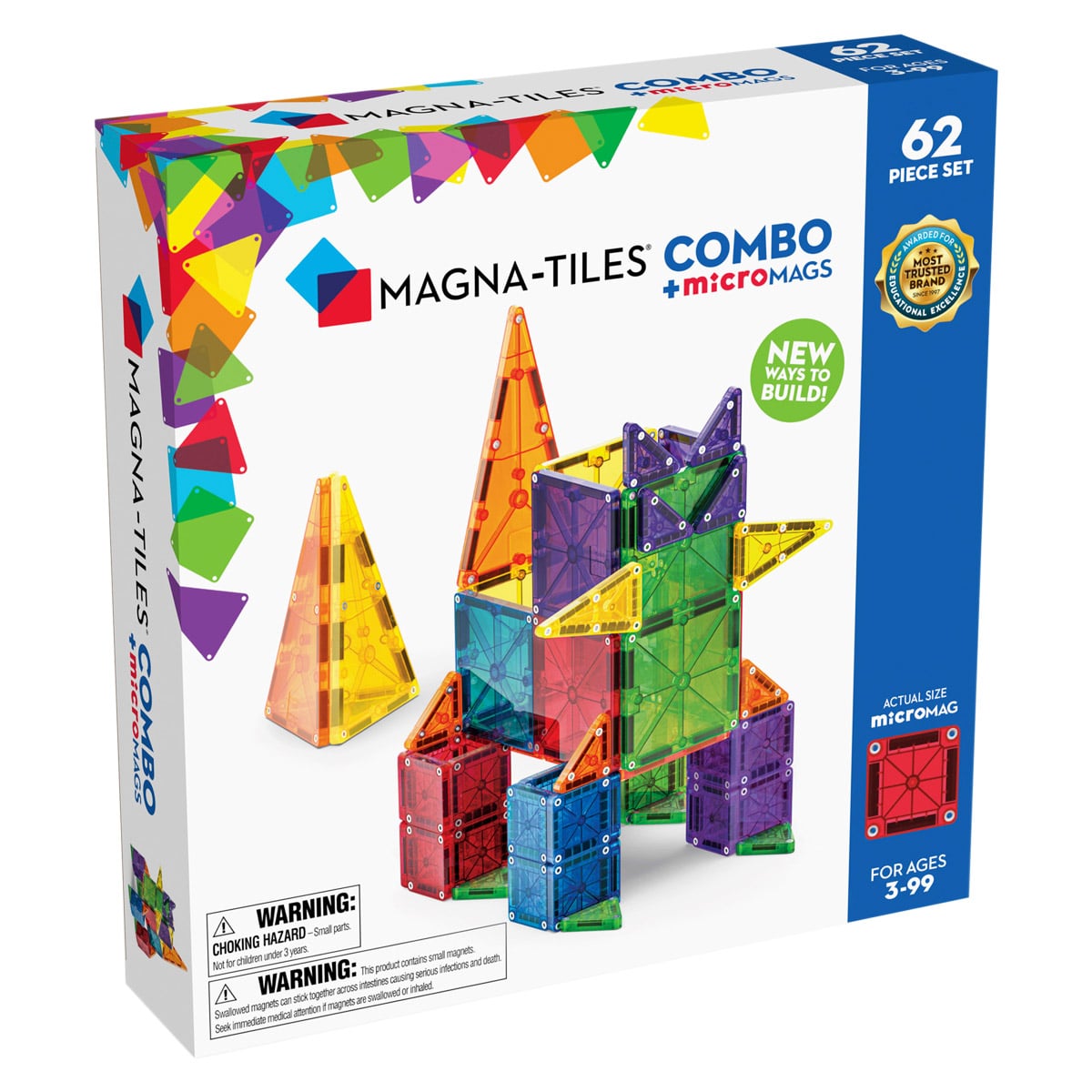 MAGNA-TILES Combo + microMAGS, 62 piese - Jucărie - 62 [ps:9c4ffdb5-9e53-4003-9beb-1010aa9fb6e8]