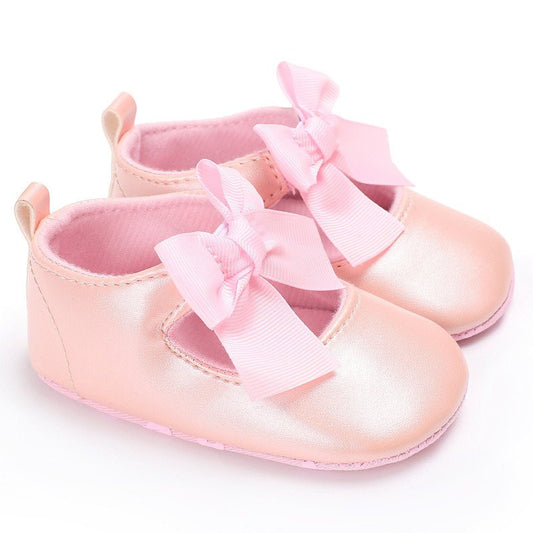 Pantofiori cu fundita Drool (Culoare: Roz, Marime: 6-12 Luni) [ps:f0307bde-7fe9-4aa7-8fc6-7f8f2783a519]