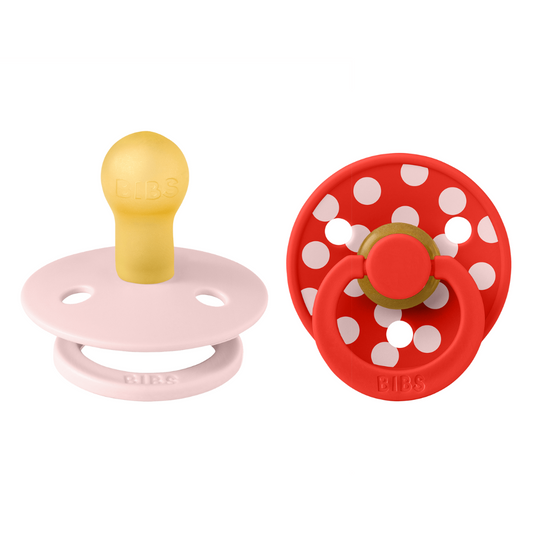 Set 2 Suzete BIBS Colour Studio Polka Dots, 0 luni+ | - Blossom/Candy Apple [ps:410b2ed1-10bf-40d6-b59b-c33260a1d5c2]