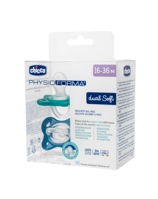 Suzeta anatomica Chicco PhysioForma DualSoft, 2buc, - 16-36kg [ps:7db2dfe4-fef1-4fa2-bff2-d96742f03e80]