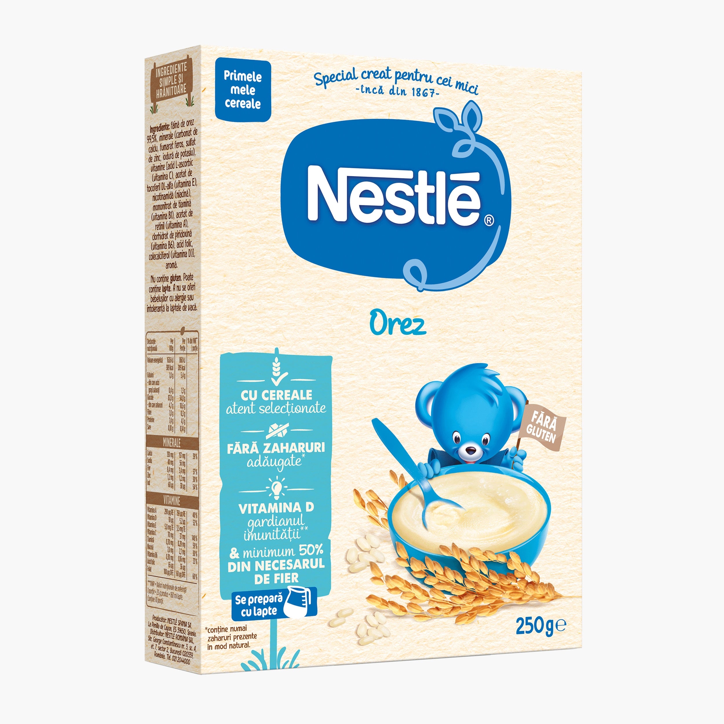 NESTLE Baby, cereale, pe baza de orez, 250 g [ps:b8393871-4044-44f2-aaf9-4d9cbbaf5b6d]