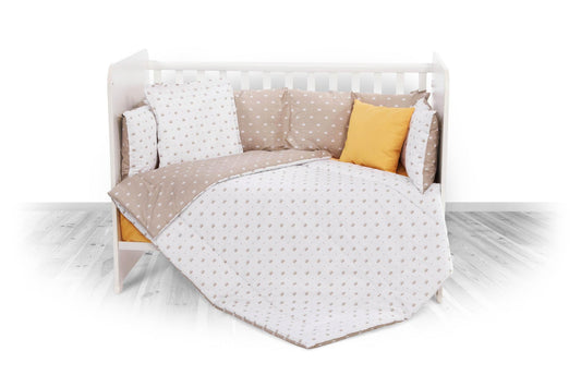 Set Lenjerie Pătuț Lorelli Train Grey, 8 Piese, 70x140 cm - Bej Coronite [ps:99318008-3b81-42a8-b02f-6534536226e4]