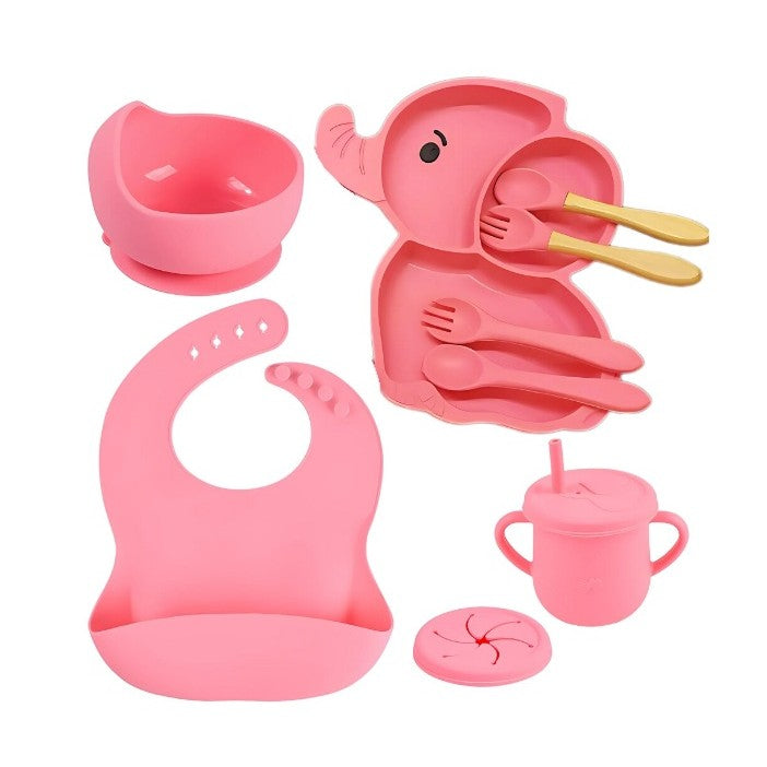 Set Servire Masă Flippy 10 Piese, Silicon și Lemn, Roz - Roz [ps:69b89003-6727-4d73-9314-2e3426b2d75b]
