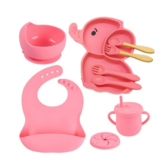 Set Servire Masă Flippy 10 Piese, Silicon și Lemn, Roz - Roz [ps:69b89003-6727-4d73-9314-2e3426b2d75b]