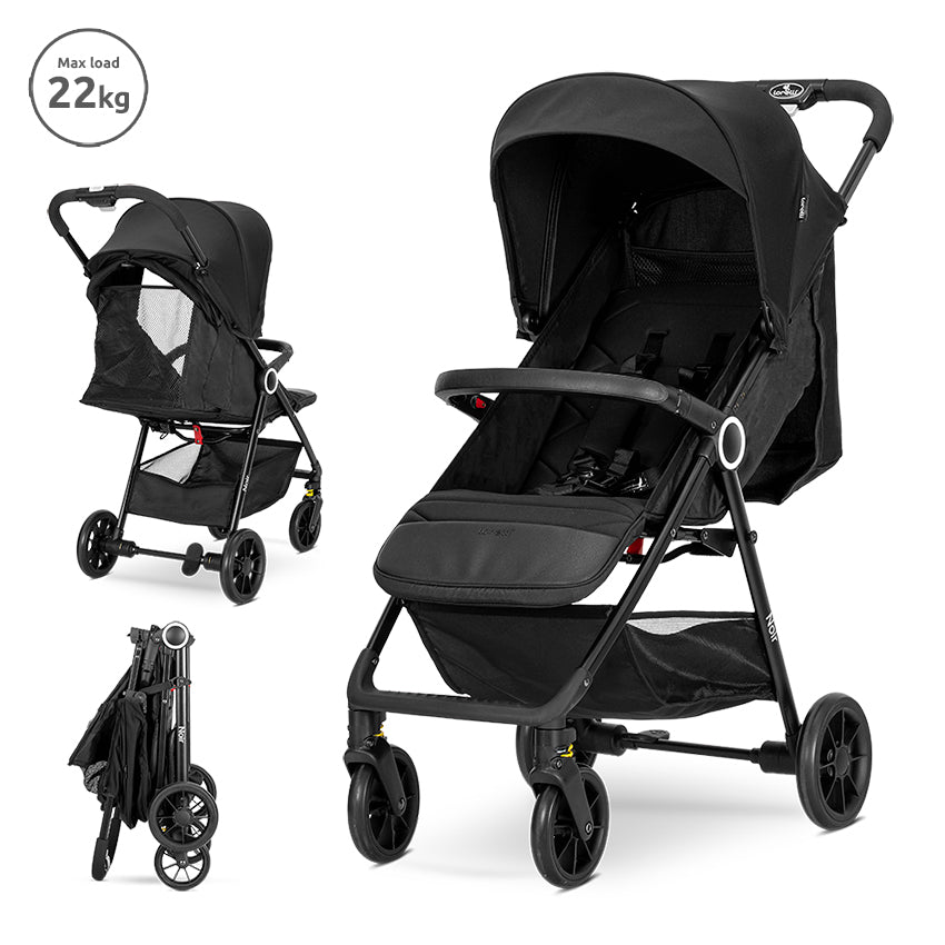 Cărucioar Nou-Născut Lorelli Noir, Negru | Pliere Rapidă - Black [ps:efb5945b-4672-4324-a014-b6e01c01023e]