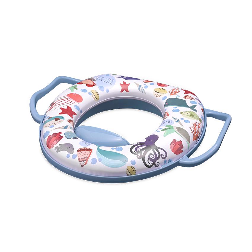 Reductor Toaletă Moale cu Manere Lorelli, Princess Pink - Ocean blue [ps:63f1dd90-0b13-4ee5-aeaa-f4f6086a3a1b]