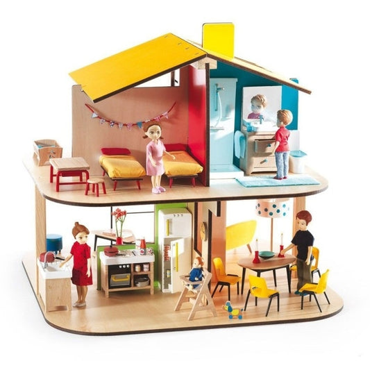Casa de papusi din lemn Djeco - Jucărie de Rol Creativă - Default Title [ps:f6f6abc0-c59c-414d-af7c-f9eeba1a9607]
