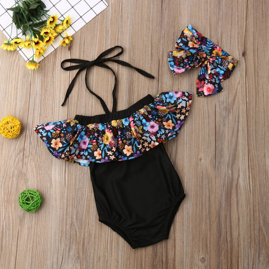 Costum de baie cu volan inflorat si bentita Drool (Marime: 90) [ps:7c0ec799-63a4-481e-93a2-00548da29a21]