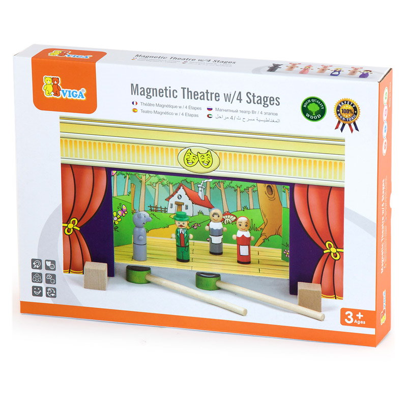 Teatru de Papuși Magnetic din Lemn Viga Toys - Default Title [ps:2f168006-dfbc-497c-8d75-8c23dc533495]