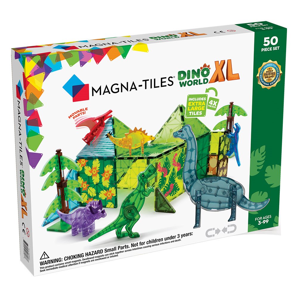 MAGNA-TILES Dino World XL - Set Magnetic 50 Piese - Default Title [ps:f3982809-53dc-47ab-a586-ed0584474733]