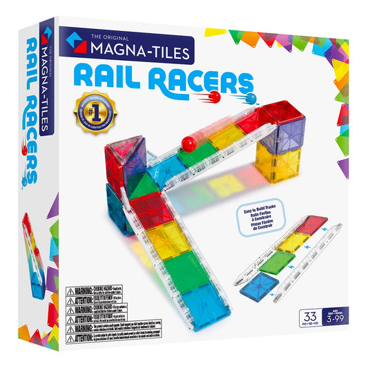 MAGNA-TILES Rail Racers, 33 piese - Jucărie Construcție - Default Title [ps:9cf426f7-0da8-46dc-a741-c983935d5074]