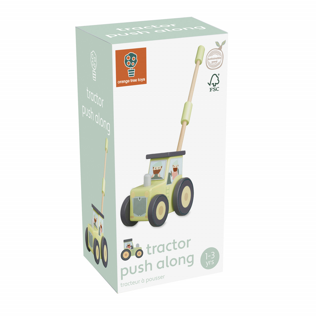 Jucarie de impins tractor, Orange Tree Toys [ps:4c74bcf5-30f7-48ed-84ae-dfa665a7d7a4]