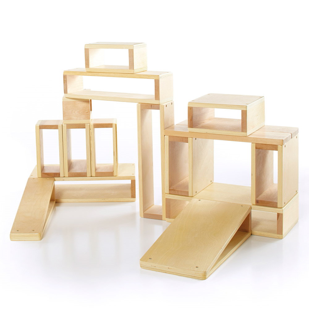 Hollow Blocks Guidecraft - Blocuri Construcție Open-Ended - Natural [ps:fe052670-3dc3-4e31-a20a-fada7c2a9f49]