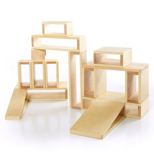Hollow Blocks Guidecraft - Blocuri Construcție Open-Ended - Natural [ps:fe052670-3dc3-4e31-a20a-fada7c2a9f49]