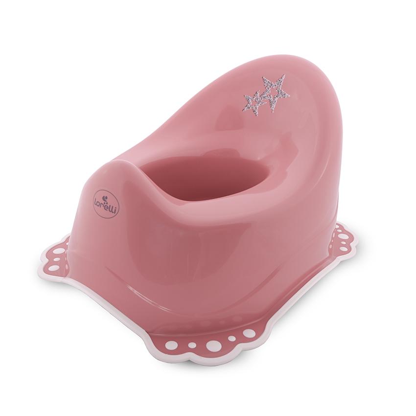 Olită Anatomică Antiderapantă Lorelli, Little Stars White - Stars Pink [ps:949def62-43fd-4eac-af93-90ffd05e1c57]