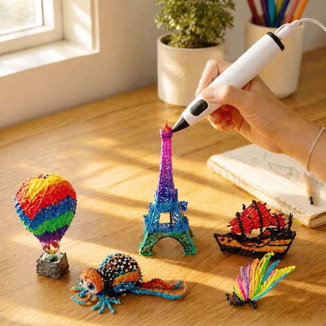 Stilou 3D Printare & Fir Negru Jumbo - Jucărie Creativă - Default Title [ps:3d9d6206-5ed4-49de-887e-67c04a2fd3b6]