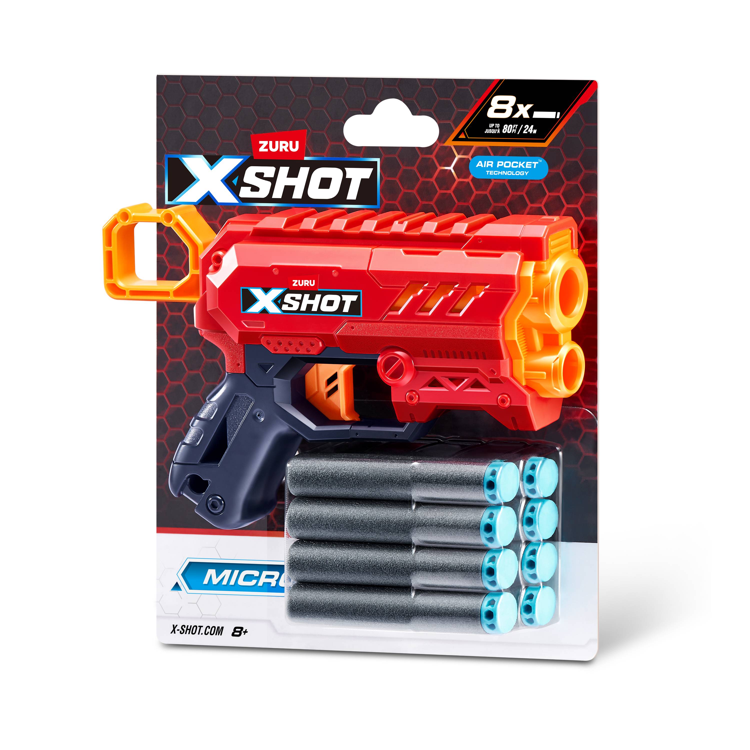 X-SHOT 1 model, arma de jucarie, Excel Micro 8 proiectile 2.0 [ps:b0183d13-0dbf-4c7e-9aa9-209f720d23c4]