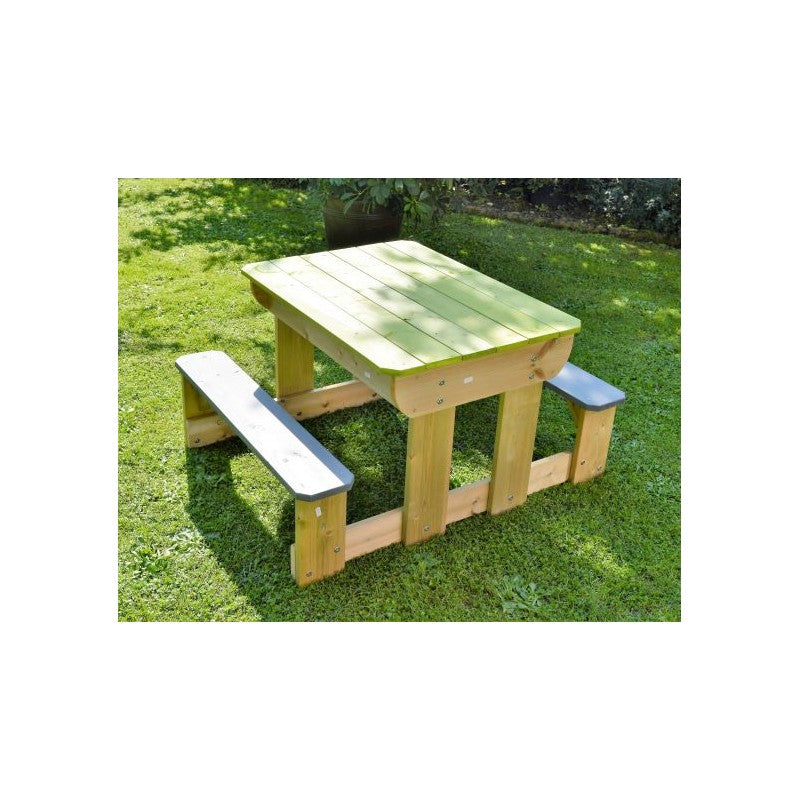 Masa de picnic senzoriala T2 Deluxe cu bancute si loc pentru nisip si apa, Wendi Toys