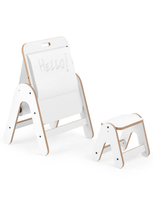 Masuta si tabla 2 in 1 cu scaunel MamaToyz Massam MDF - Imagine 2