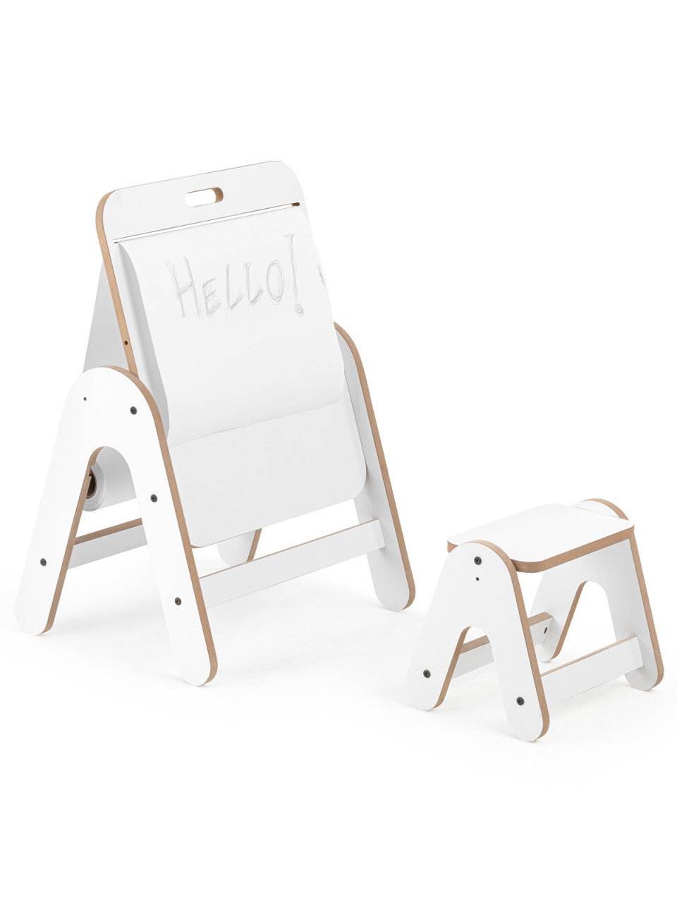 Masuta si tabla 2 in 1 cu scaunel MamaToyz Massam MDF - Imagine 2