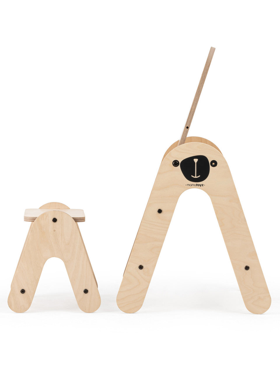 Masuta si tabla 2 in 1 cu scaunel MamaToyz Massam, Ursulet - Imagine 12