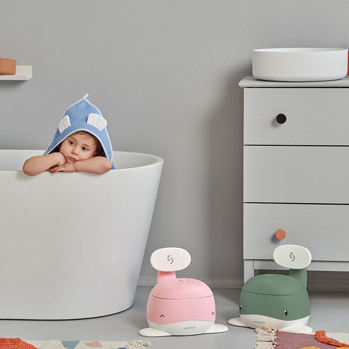 Olita pentru copii, Pottili, Skiddou, balenuta, cu capac, Keep pink, Roz