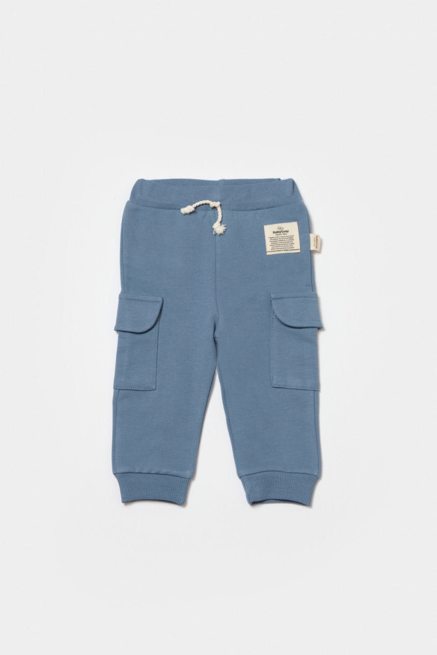 Pantaloni cu buzunare laterale, Two thread, 100%bumbac organic - , BabyCosy