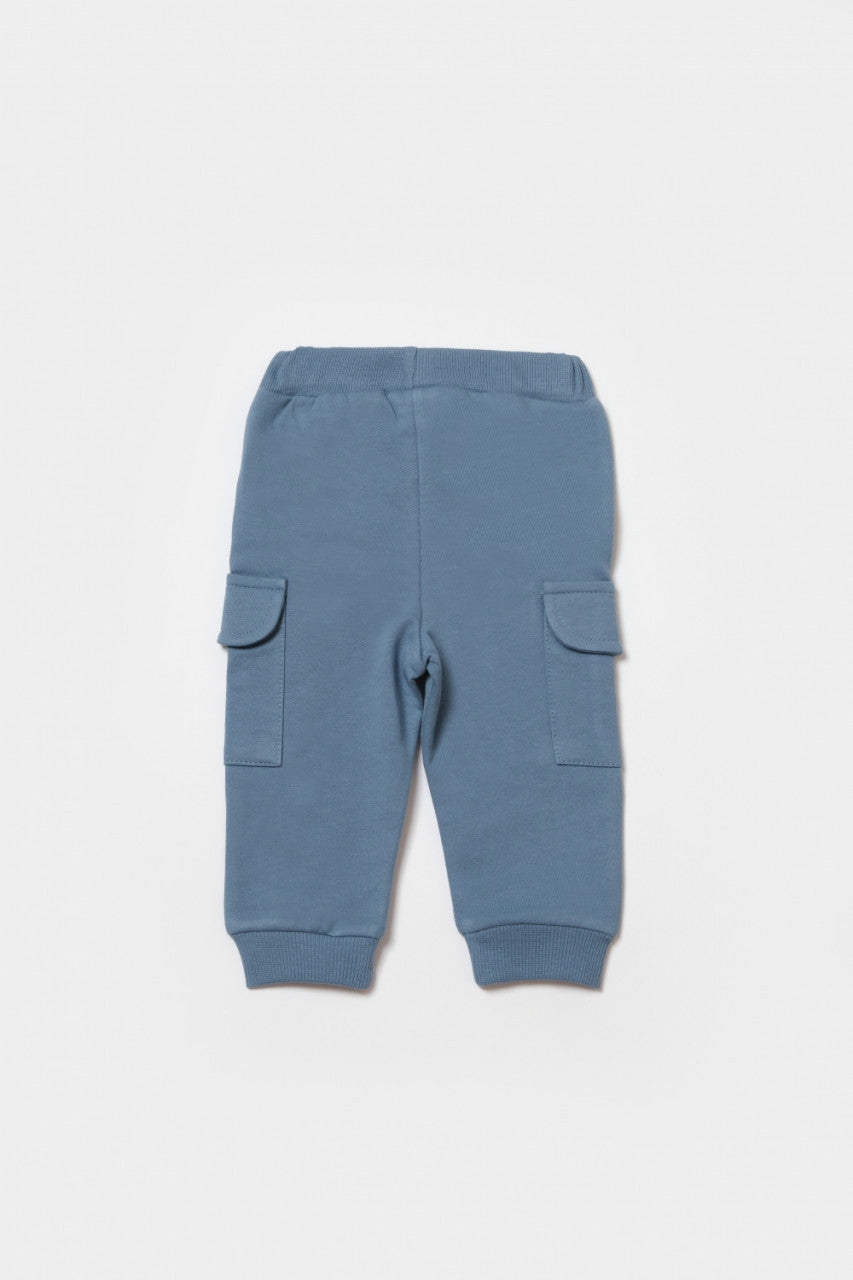 Pantaloni cu buzunare laterale, Two thread, 100%bumbac organic - , BabyCosy