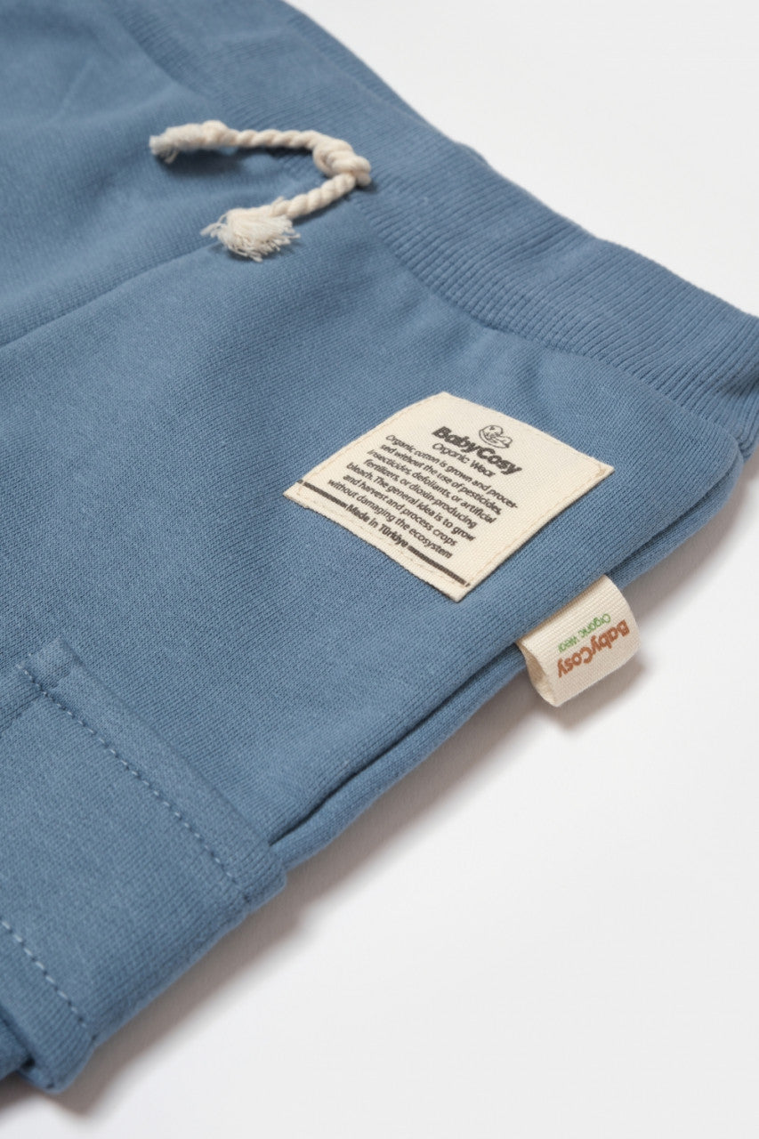 Pantaloni cu buzunare laterale, Two thread, 100%bumbac organic - , BabyCosy