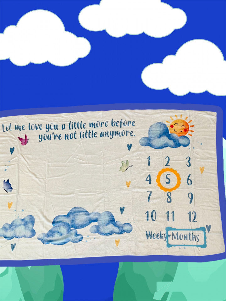 Paturica milestone plusata pentru fotografii memorabile Norisori cu 2 rame colorate