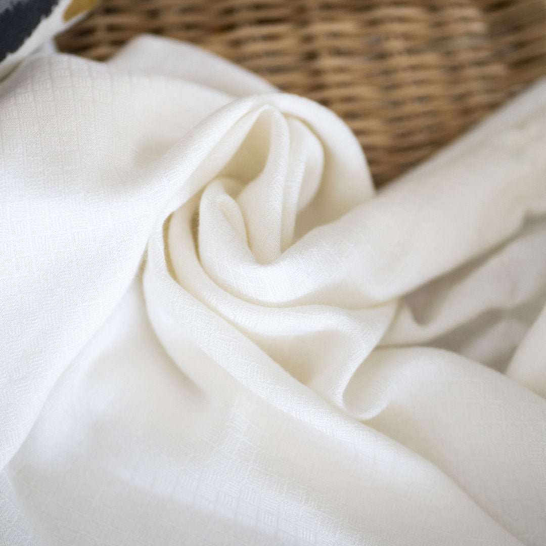 Paturica nou nascut Skiddou, 100% vascoza de bambus, Crem, 80x100cm