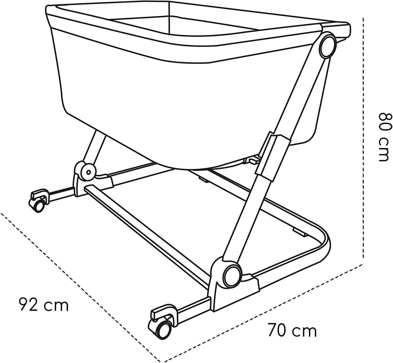 Patut 3 in 1 co-sleeping Skiddou Natt, Normandic Dream, Gri deschis