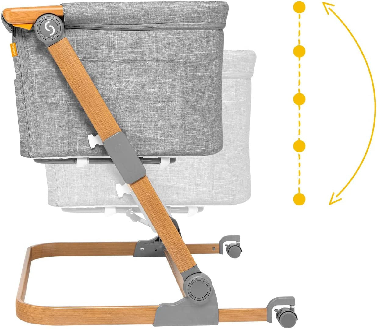 Patut 3 in 1 co-sleeping Skiddou Natt, Normandic Wood, Wood-gri