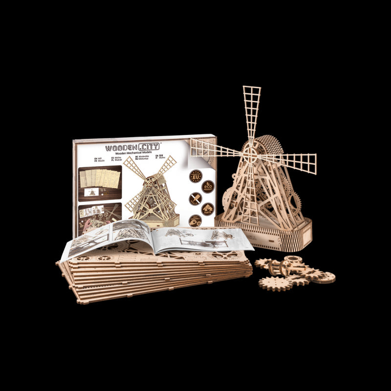 Puzzle 3D Moara - kit model mecanic