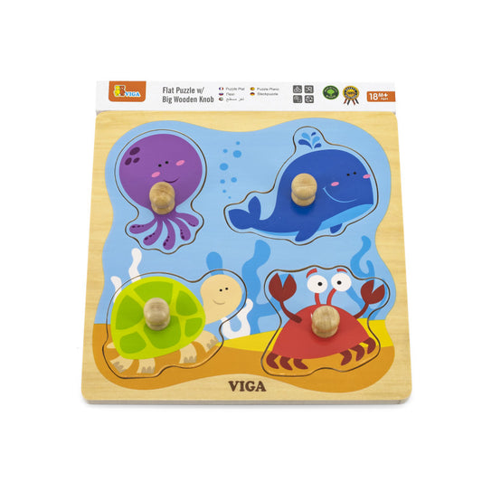 Puzzle cu manere Animale din ocean, Viga - Imagine 4
