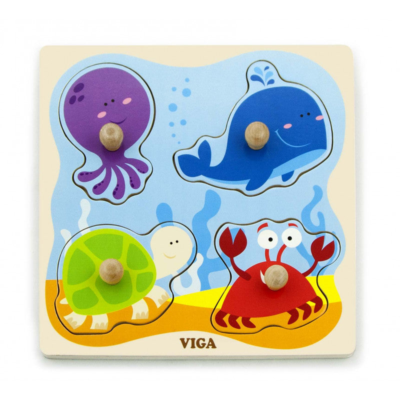 Puzzle cu manere Animale din ocean, Viga - Imagine 2