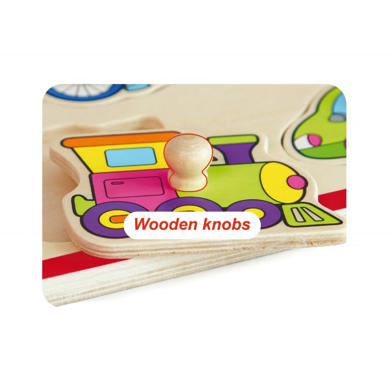 Puzzle cu manere - mijloace de transport - Imagine 2