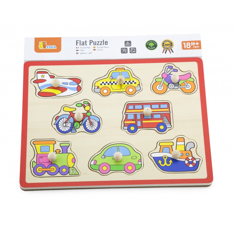 Puzzle cu manere - mijloace de transport - Imagine 3