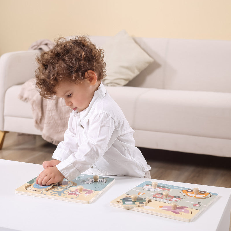 Puzzle cu manere – Transport, PolarB Viga