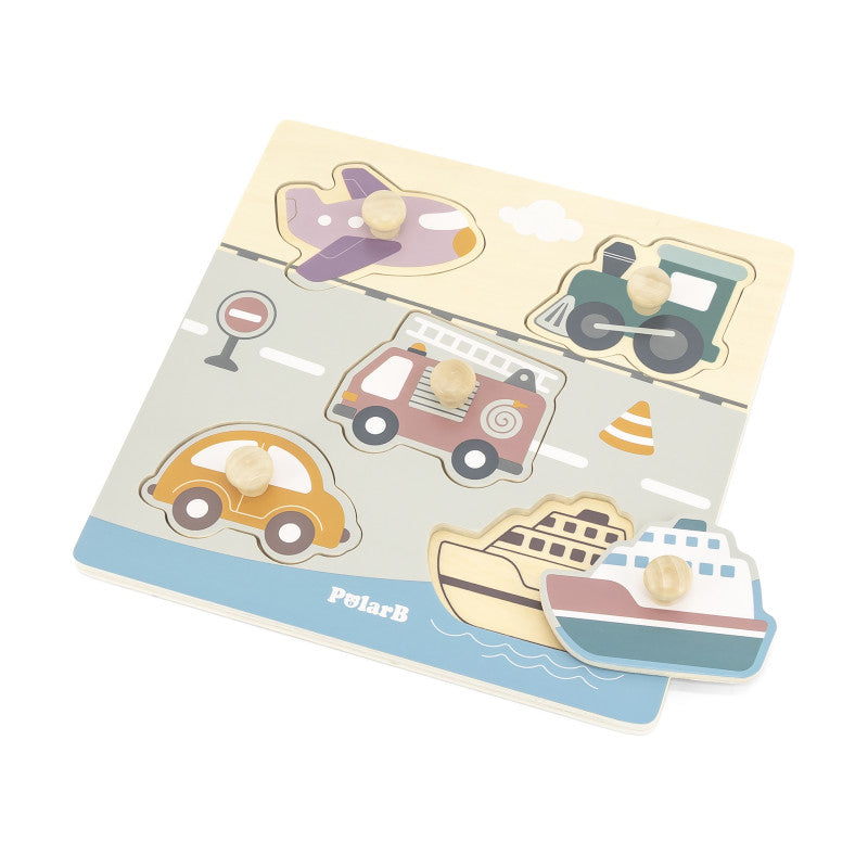 Puzzle cu manere – Transport, PolarB Viga