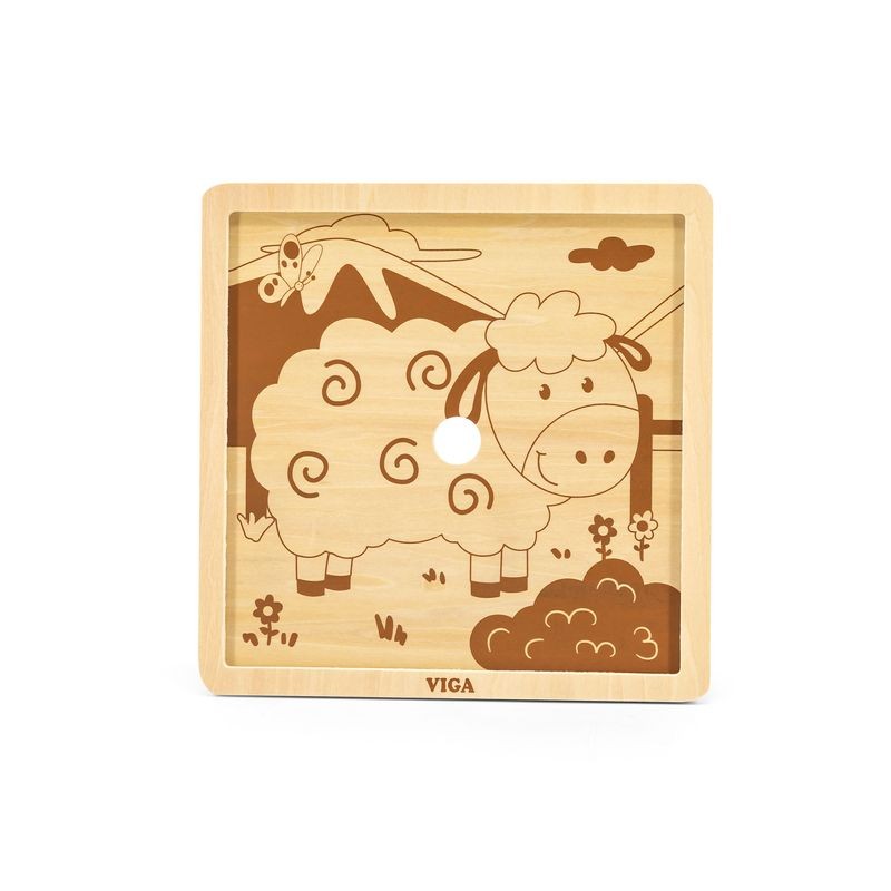 Puzzle din 9 piese mari - oaie, Viga - Imagine 2