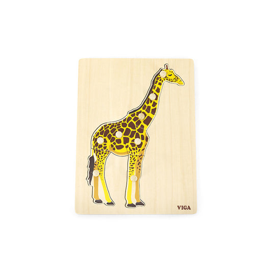 Puzzle Montessori, Girafa, Viga - Imagine 4
