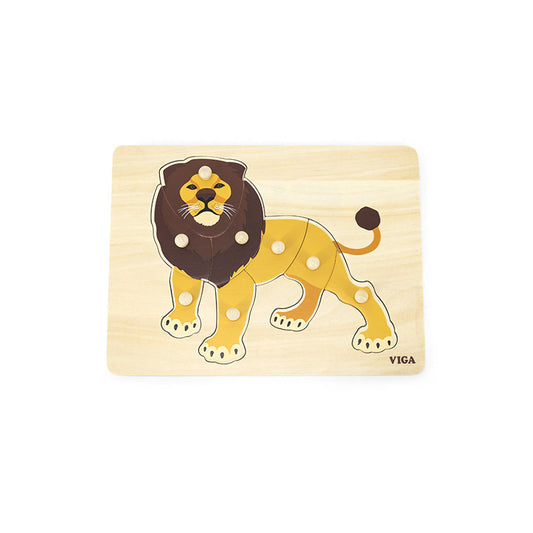 Puzzle Montessori, Leu, Viga - Imagine 4