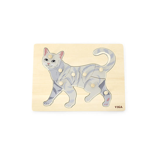 Puzzle Montessori, Pisica, Viga - Imagine 4