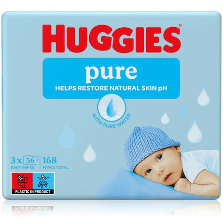 Huggies Baby Wipes Pure 3 x 56 buc [ps:4ed98b3c-82a9-4588-962c-1f5e6c21fece]