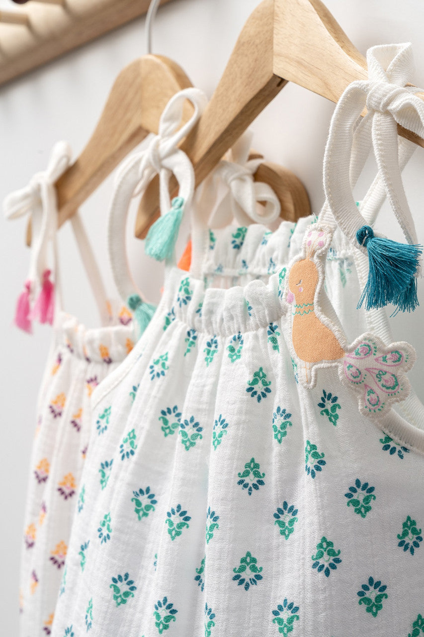 Rochita de vara din muselina pentru fetite Natural, Tongs baby