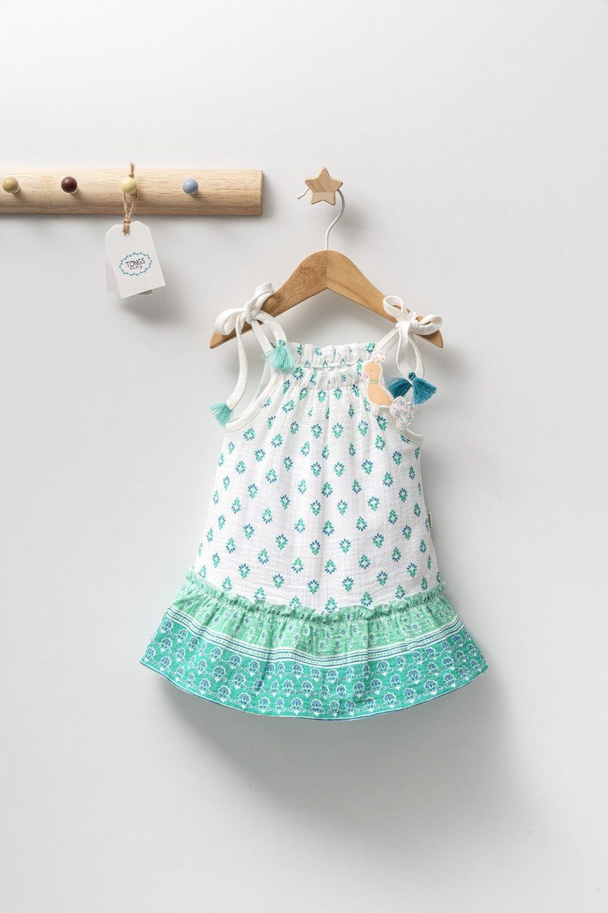 Rochita de vara din muselina pentru fetite Natural, Tongs baby