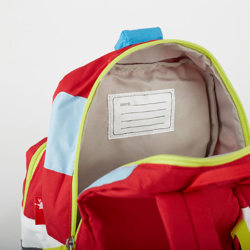 Rucsac pentru copii Masina de pompieri cu roti si detalii 3D, Sigikid