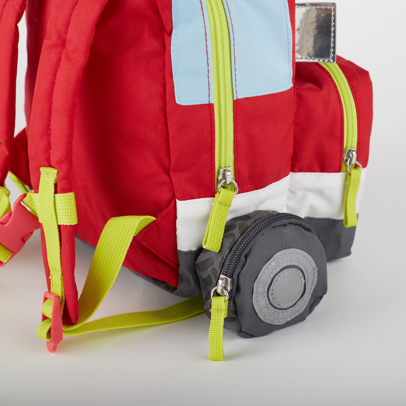 Rucsac pentru copii Masina de pompieri cu roti si detalii 3D, Sigikid - Imagine 6